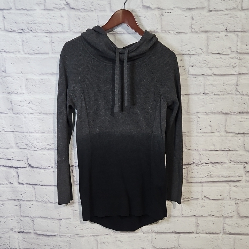CALIA by Carrie Underwood Dark Gray Ombre Hooded Sweater